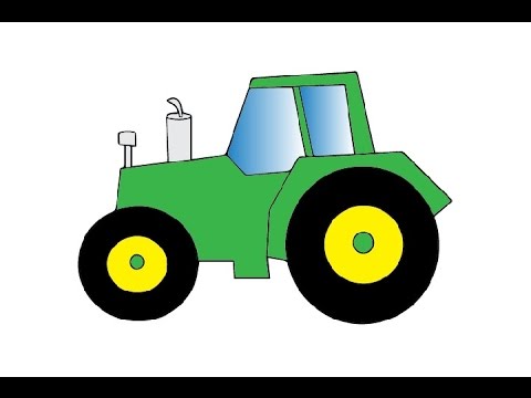 Featured image of post Simple Cartoon Tractor Tractor clipart set green tractors vector png format