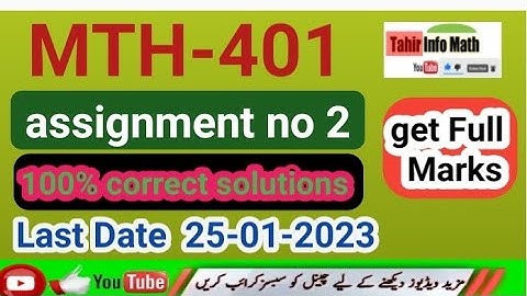 MTH401 assignment no 2 solutions fall 2023