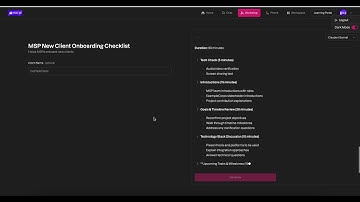 MSP New Client Onboarding Checklist