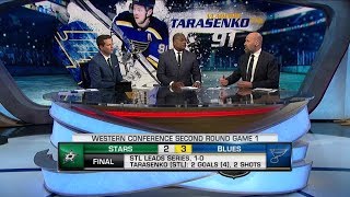 NHL Tonight:  Vladimir Tarasenko scores twice, Blues take Game 1 vs Stars  Apr 25,  2019