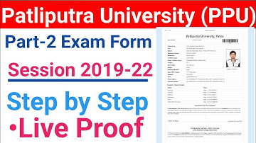 Patliputra University part 2 exam form fill step by step live proof