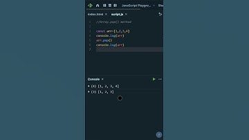 JavaScript Tricks | Array.pop() Method | #shorts #codingshorts