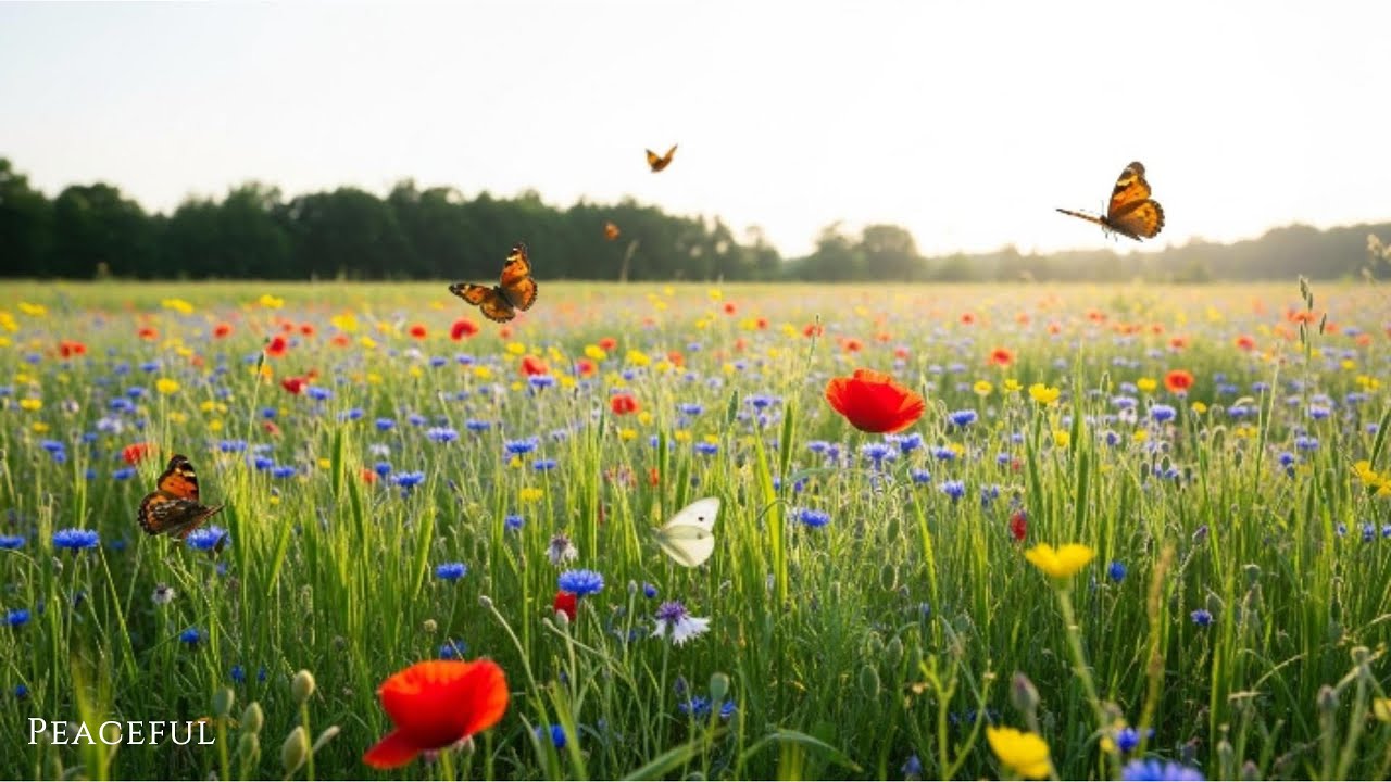 Gentle Calm with Nature | Soft Piano & Living Meadow