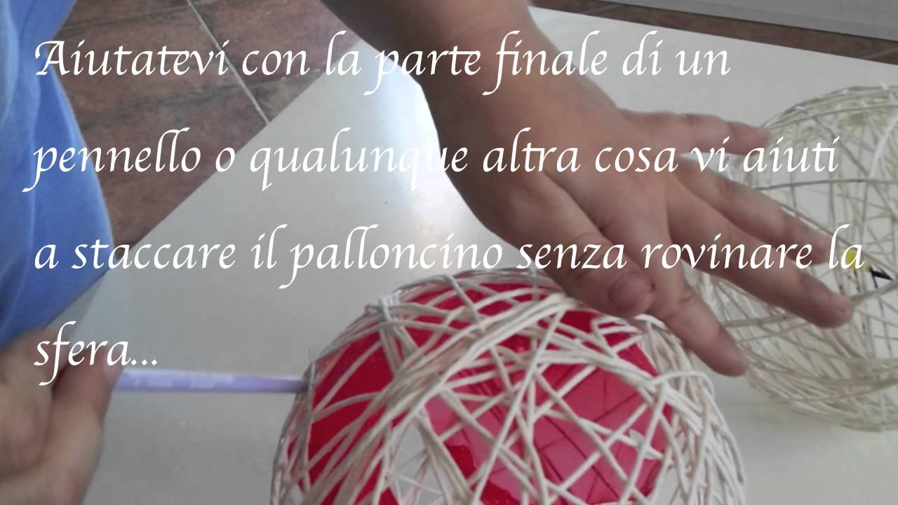 Sfere di spago fai da te... youtube A Lampade Fatte decorazione Mano