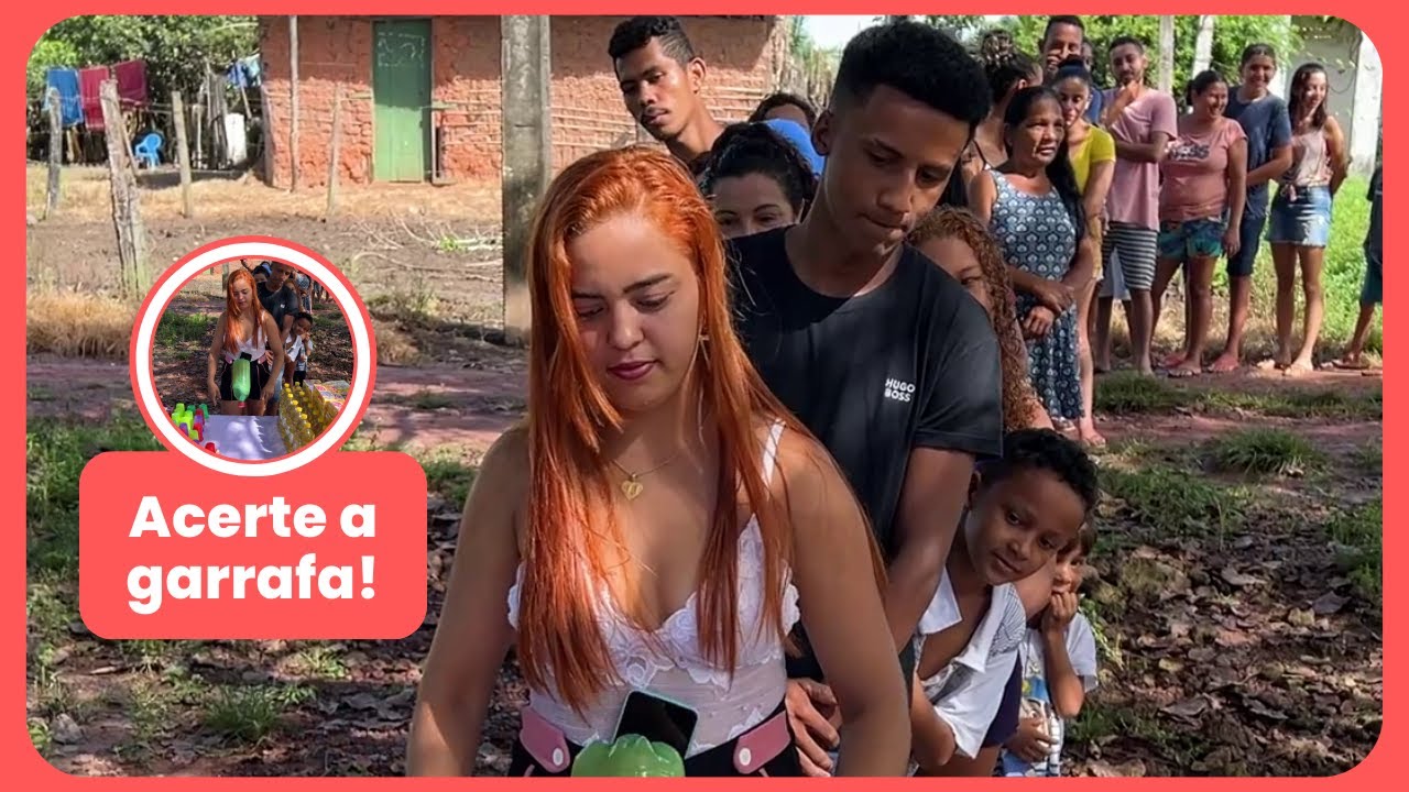 Se acertar a garrafa em pé, leva recompensas pra casa!