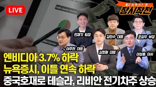 [5월31일 #장시작전] 뉴욕증시,세일즈포스 폭락하며 이틀연속 하락,엔비디아 3.7%하락 / 중국호재 테슬라, 리비안 전기차주 상승 | 김형철,김민수,조성우,이주현,민재기,이성웅