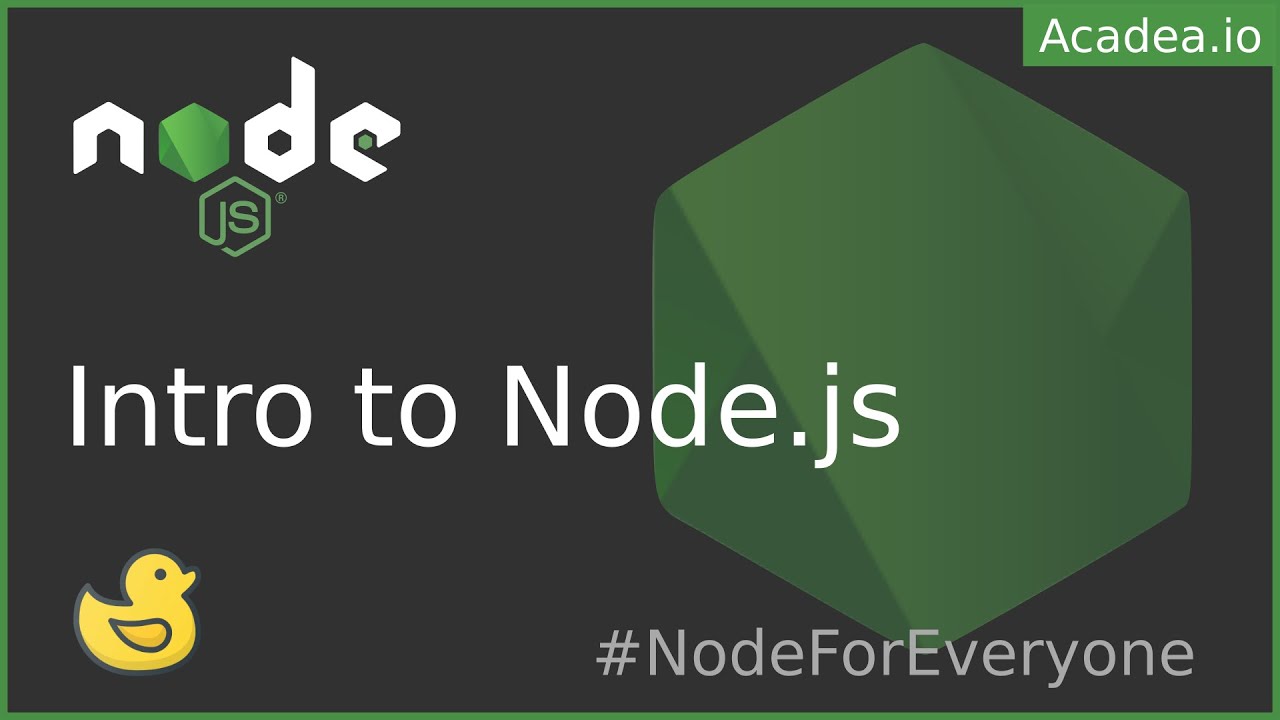 Ep01 - Intro to Nodejs - YouTube