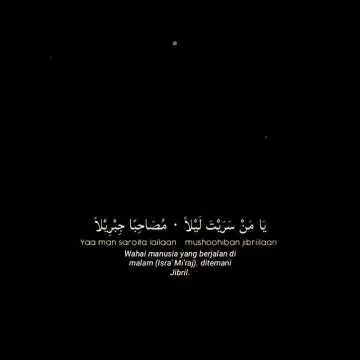 Mentahan sholawat story wa (habibi ya Muhammad) background hitam by @literasi_ambyar #islami