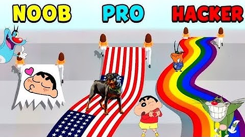 NOOB vs PRO vs HACKER | In Flag Painters With Shinchan and Chop & Oggy And Jack