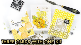 Three Cards with the Spellbinders Buzzworthy Project Kit