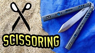 Scissoring (Advanced)- Advanced Balisong Tricks that look IMPRESSIVE