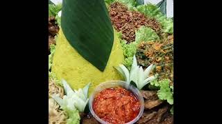 Proses Penataan Lauk Tumpeng  Bulat Porsi 10 Di Rajatumpeng