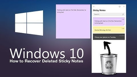 How to Recover Deleted Sticky Notes on Windows 10. (Restore Deleted Sticky Notes)