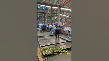 A busy scence in the morning at Greensee aluminum doors windows factory