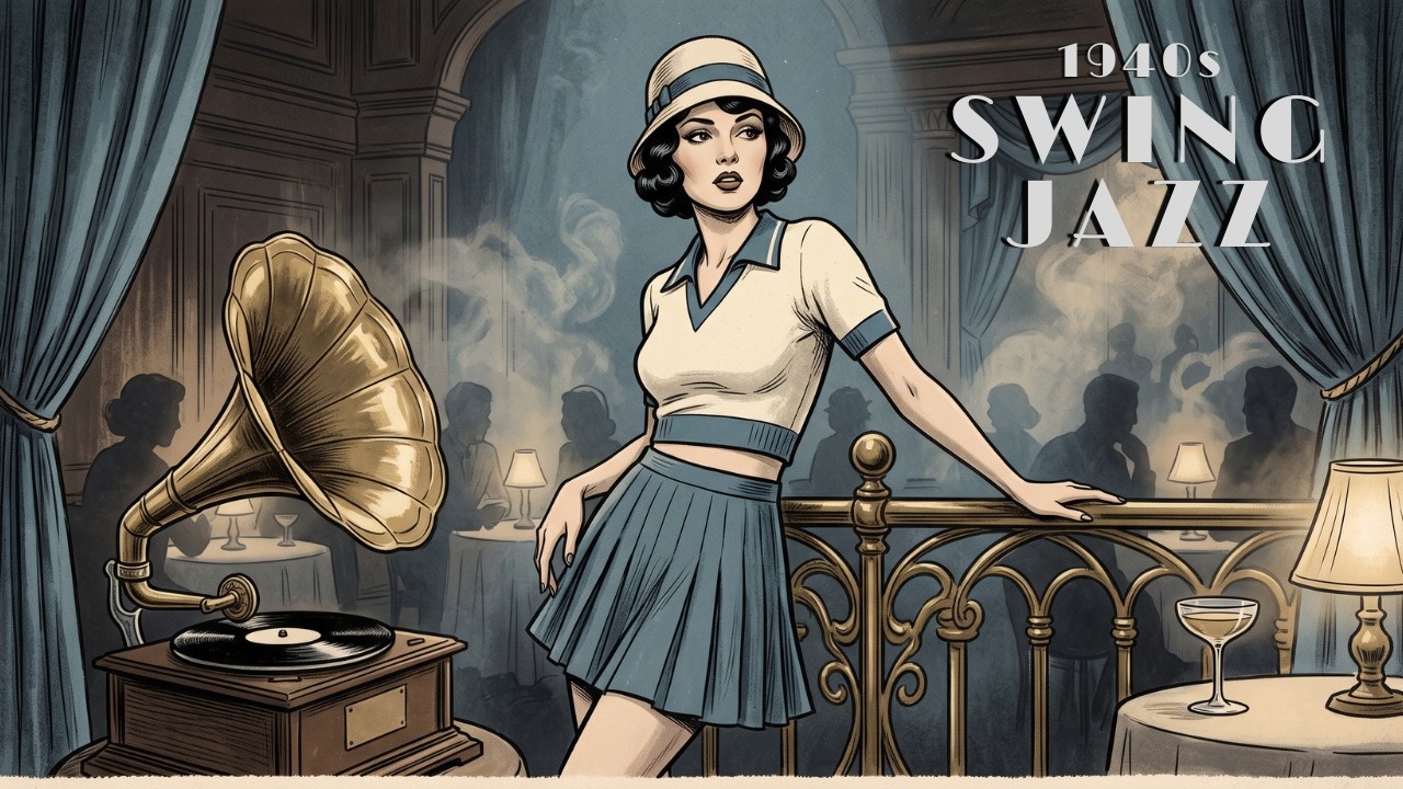 Vintage Swing Jazz 🎙️ 1940s Gramophone Jazz Parlor & Nostalgic