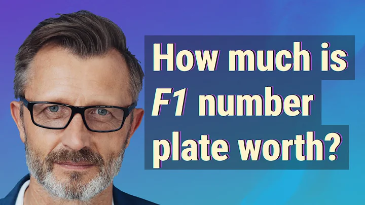 How much is F1 number plate worth? (2023)