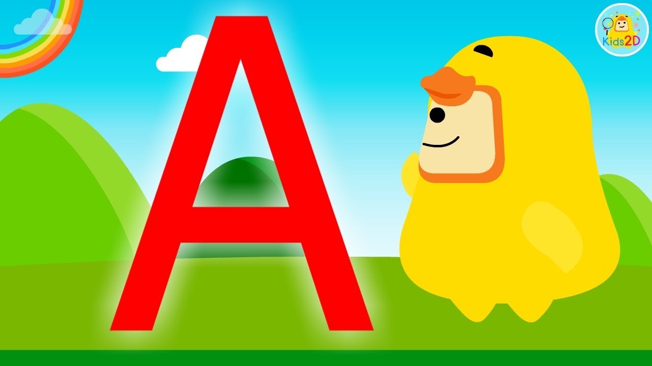 ฝึกเขียนเอบีซี ABC ตัวอักษรภาษาอังกฤษ A-Z / การ์ตูนเด็ก Kids2D