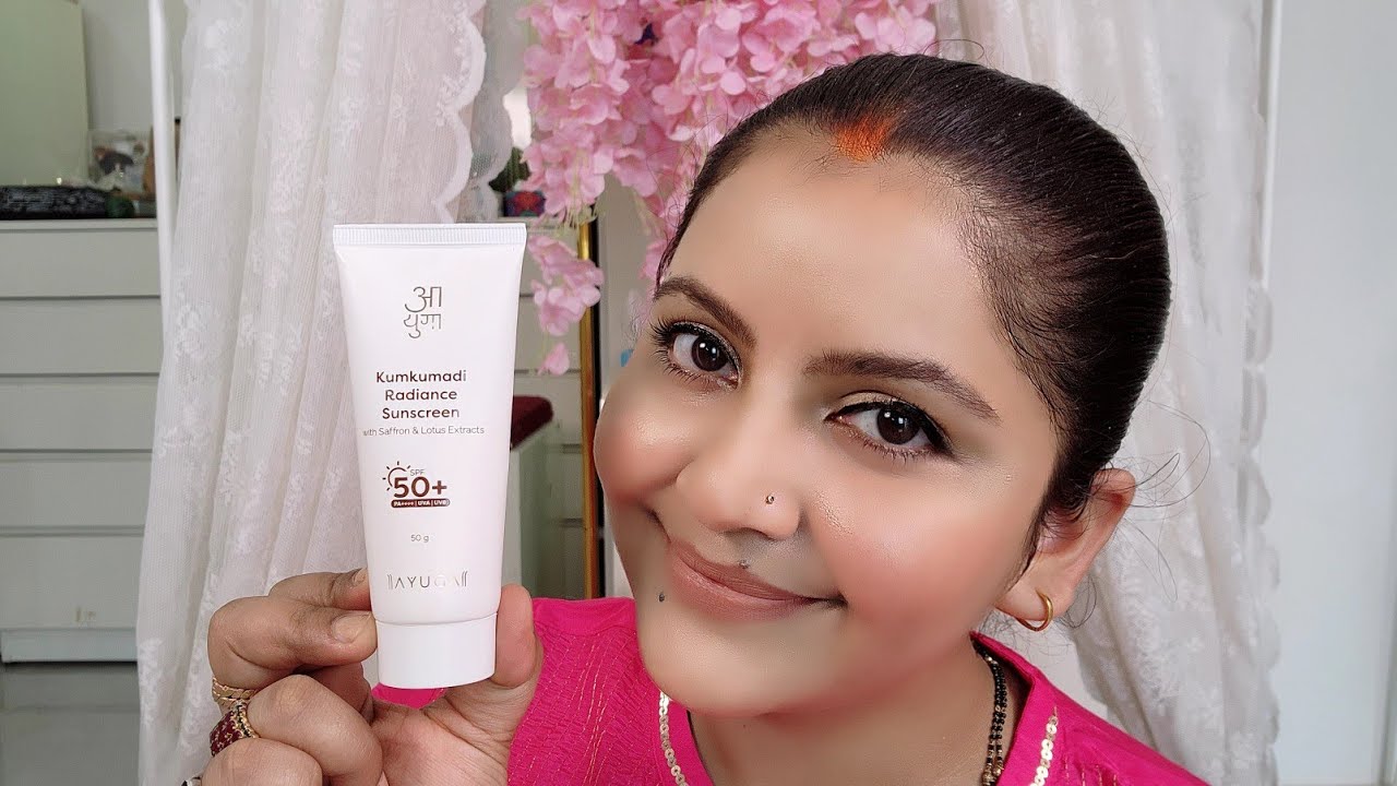 Ayuga kumkumadi Sunscreen for dark spots pigmentation dull skin and