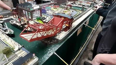Museum of Transport Model Railway - Bascule Bridge opening.