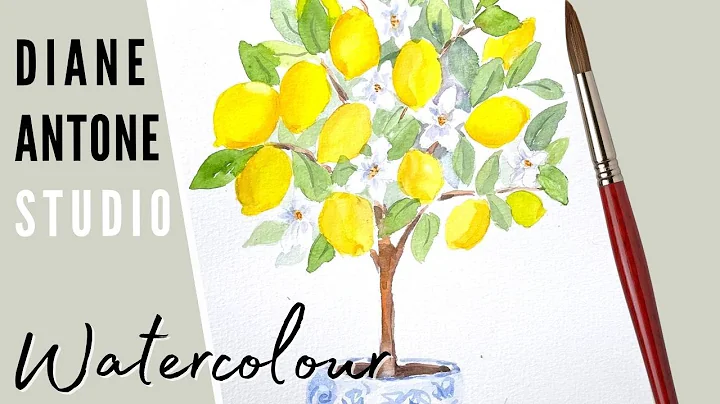 How to paint Lemons in Watercolor Easily - Lemon T...
