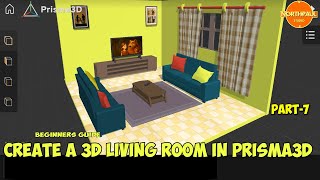 HOW TO CREATE A 3D LIVING ROOM IN PRISMA3D | PART 7 | TEXTURING
