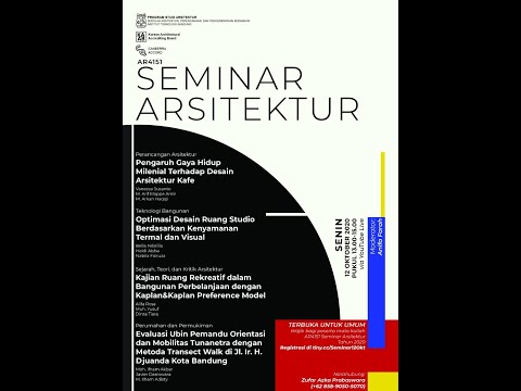 AR4151 Part2 Seminar Arsitektur - Presentasi Hasil Karya Tulis Terbaik Tahun 2019