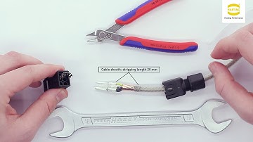 HARTING Han® 1 A Insert 3+PE + Shielding   Assembly instruction