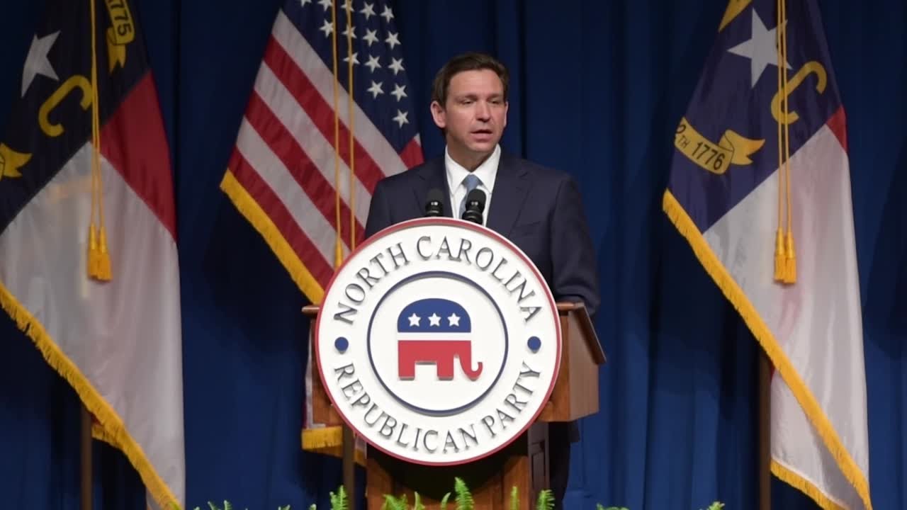 Ron DeSantis speaks at NC Republican convention YouTube