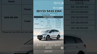 Estimasi Harga Preebooking BYD M6 DM.iInfo byd BSD081289994222#m6 #bydm6 #bydm6dmi #bydm6phev #byd