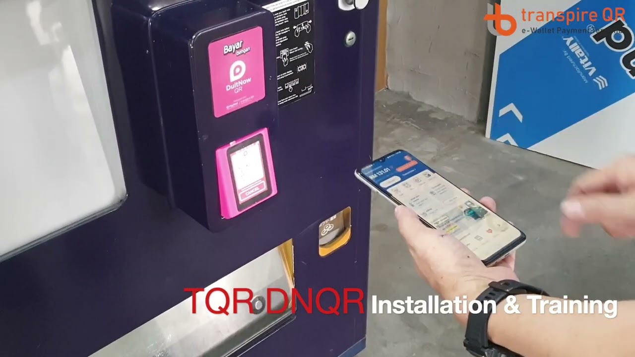Cashless can vending machine @ Taylor's University | transpire QR DuitNow QR Payment Terminal