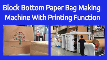 Block Bottom Paper Bag Making Machine With Printing Function - Machine for Making Paper Bags