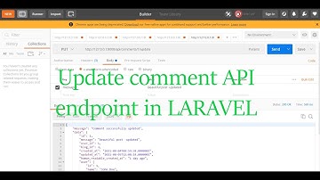 Update comment API endpoint in LARAVEL