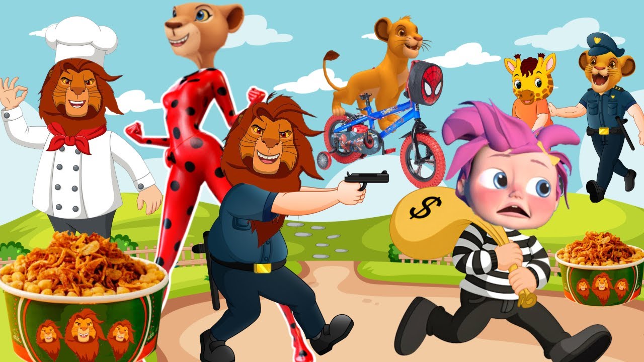 لولو الحرامية عملت ايه في حيوانات الغابة يا شرطة حرامي | حواديت قبل النوم للأطفال