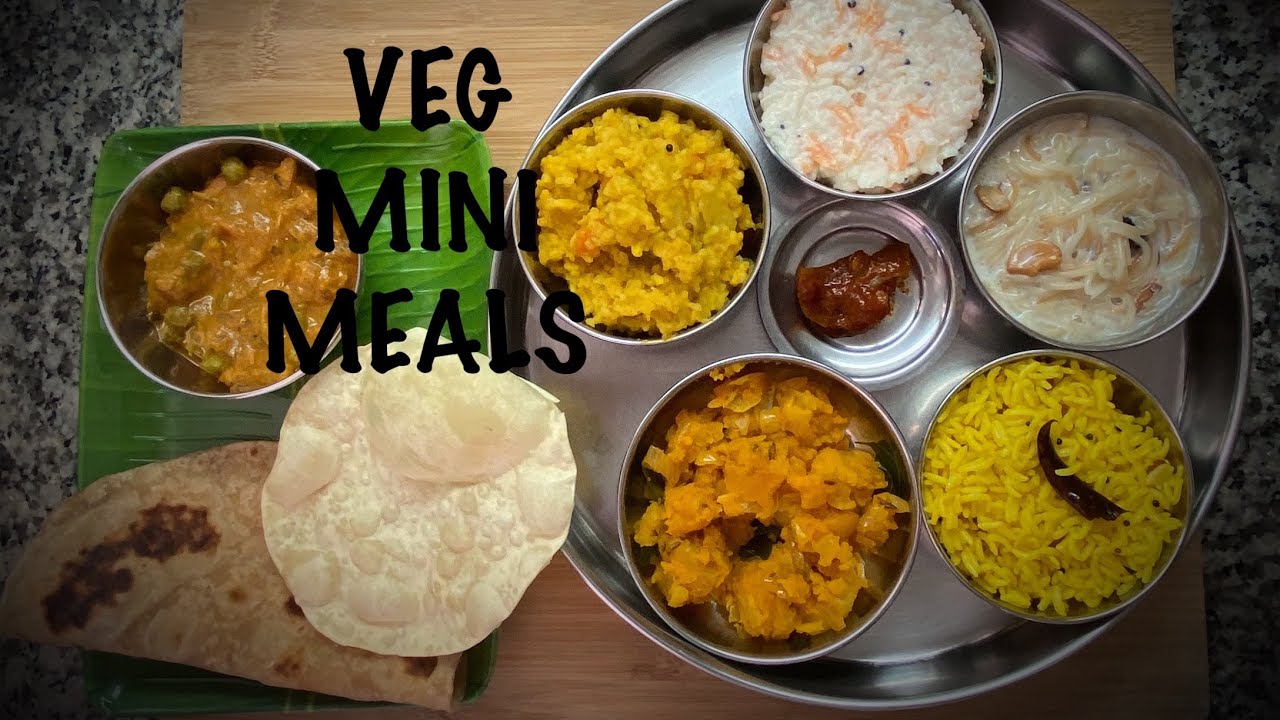Veg Mini Meals | Lunch menu idea | Restaurant style mini meals - YouTube