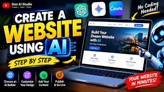 🔥 How to Create a Website Using AI in Minutes 🤯 | Step-by-Step AI Website Tutorial📝 