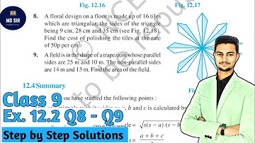 Class 9 Maths | Chapter 12 | Exercise 12.2 Q8 Q9 | Heron