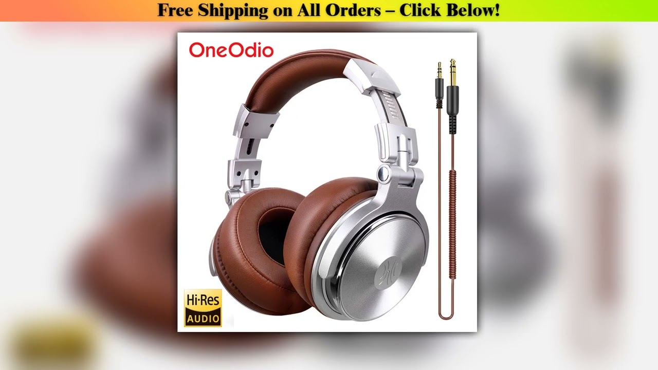 Oneodio Wired HiFi Headphones Professional Studio DJ Headphones With Mic Over Ear HiRes Headset Mon