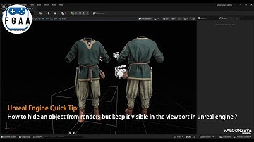 Learn how to hide an object from renders but keep it visible in the viewport in Unreal Engine?