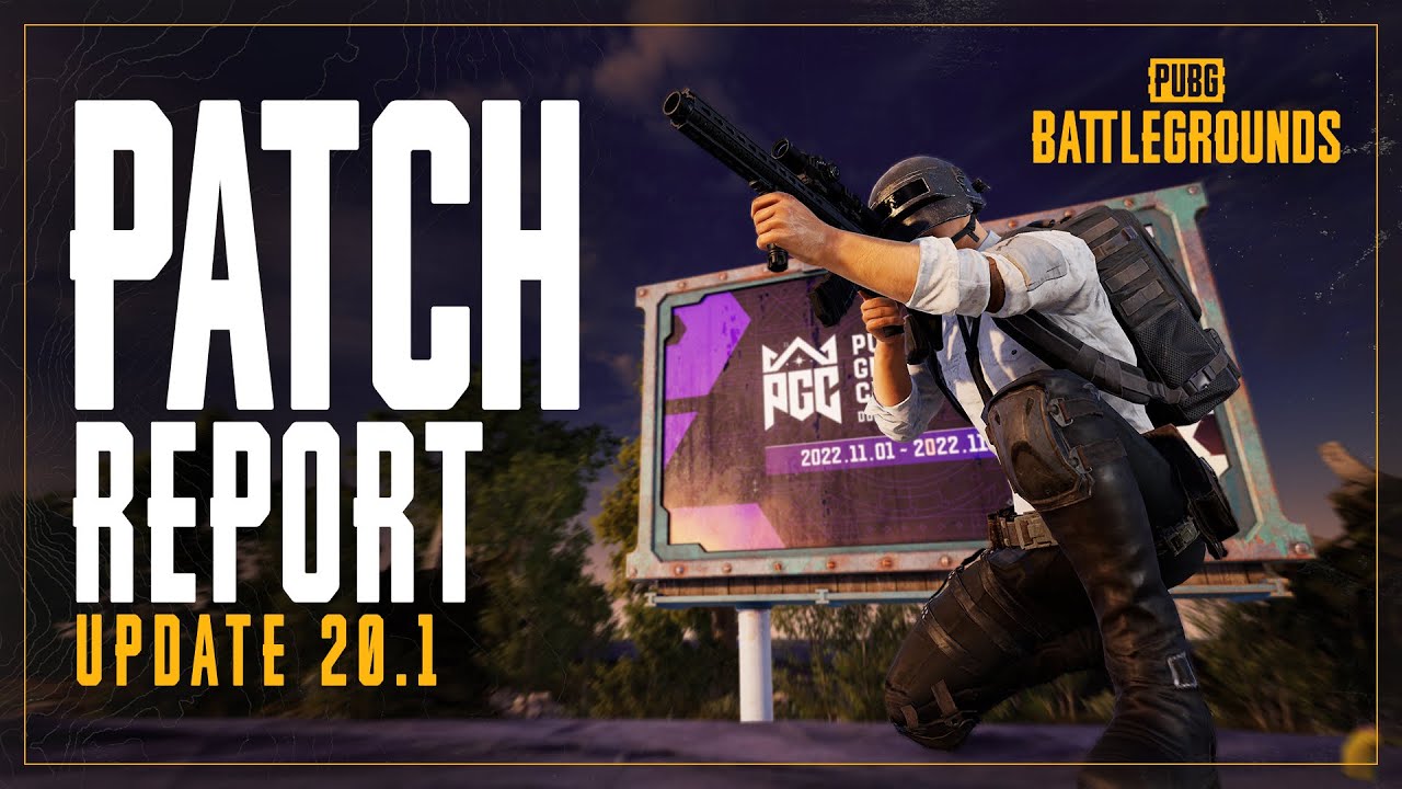 PUBG Patch Report #20.1 - Balance adjustments to some attachments and firing from vehicles, and PGC