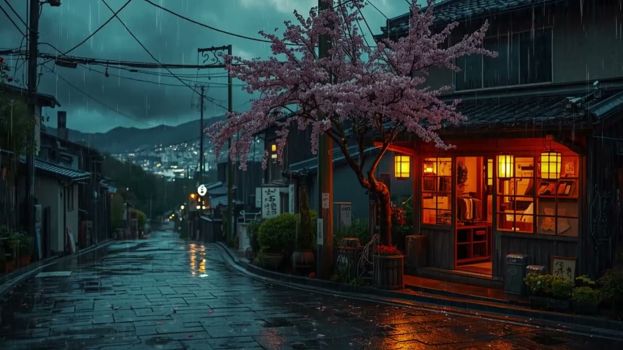 Tokyo Rain Ambience 🌧️ Cozy Japanese Lofi for Working Alone at Night