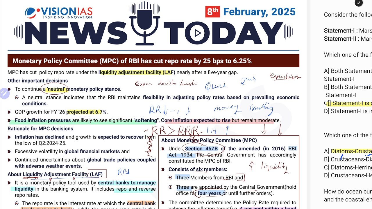 8 February 2025 DAILY CURRENT AFFAIRS PYQ ANSWER WRITING VISION IAS ...