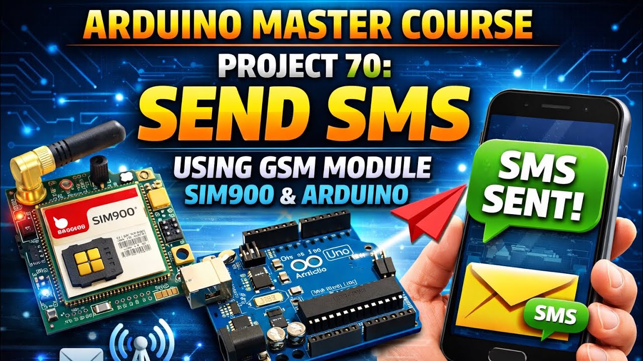 Sms Module Arduino Blue Arduino Master Course Project 70 : Send SMS Using GSM Module SIM900 and ...