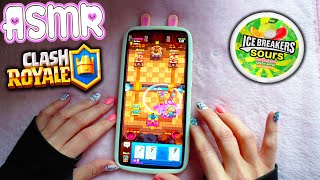 ASMR Playing Clash Royale on my Phone + hard candy sounds and whispering 🍀🎧 screenshot 5