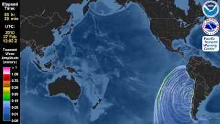 Tsunami Animation: Maule, Chile 2010 (Mercator)