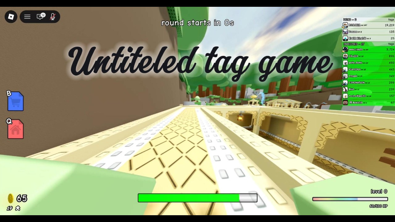 Having an awesome time playing the game Untitled tag game