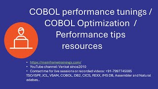 COBOL Optimization | COBOL Performance Tuning | COBOL performance tips