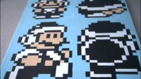 8-bit Painting - Super mario Bros. 3 - Hammer Mario
