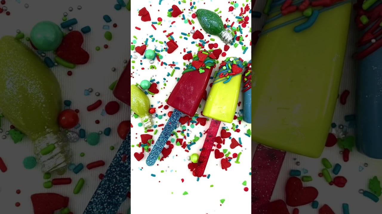 Christmas CAKESICLES Cake Pops with Candy Melts, Glitter, & Grinch Themed Sprinkles 