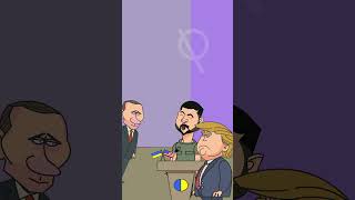When Trump Meets Putin Behind Zelensky’s Back 🤣 #GlobalPolitics #Satire #Animation