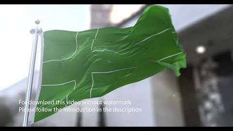 Ladonia flag with 3d effect blowing in the wind 3D Flag V2 long